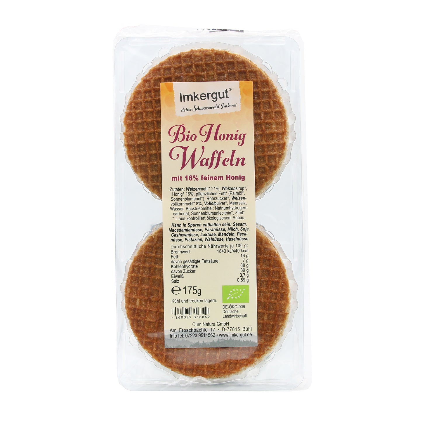 Bio Honig-Waffeln 175g