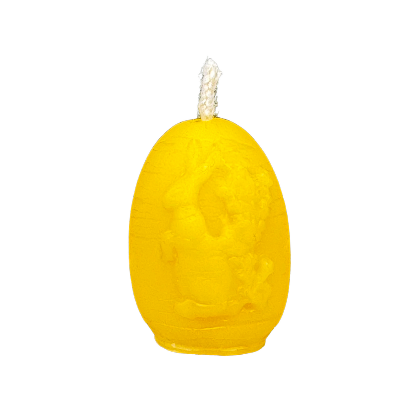 Kerze Osterei mit Hasenmotiv