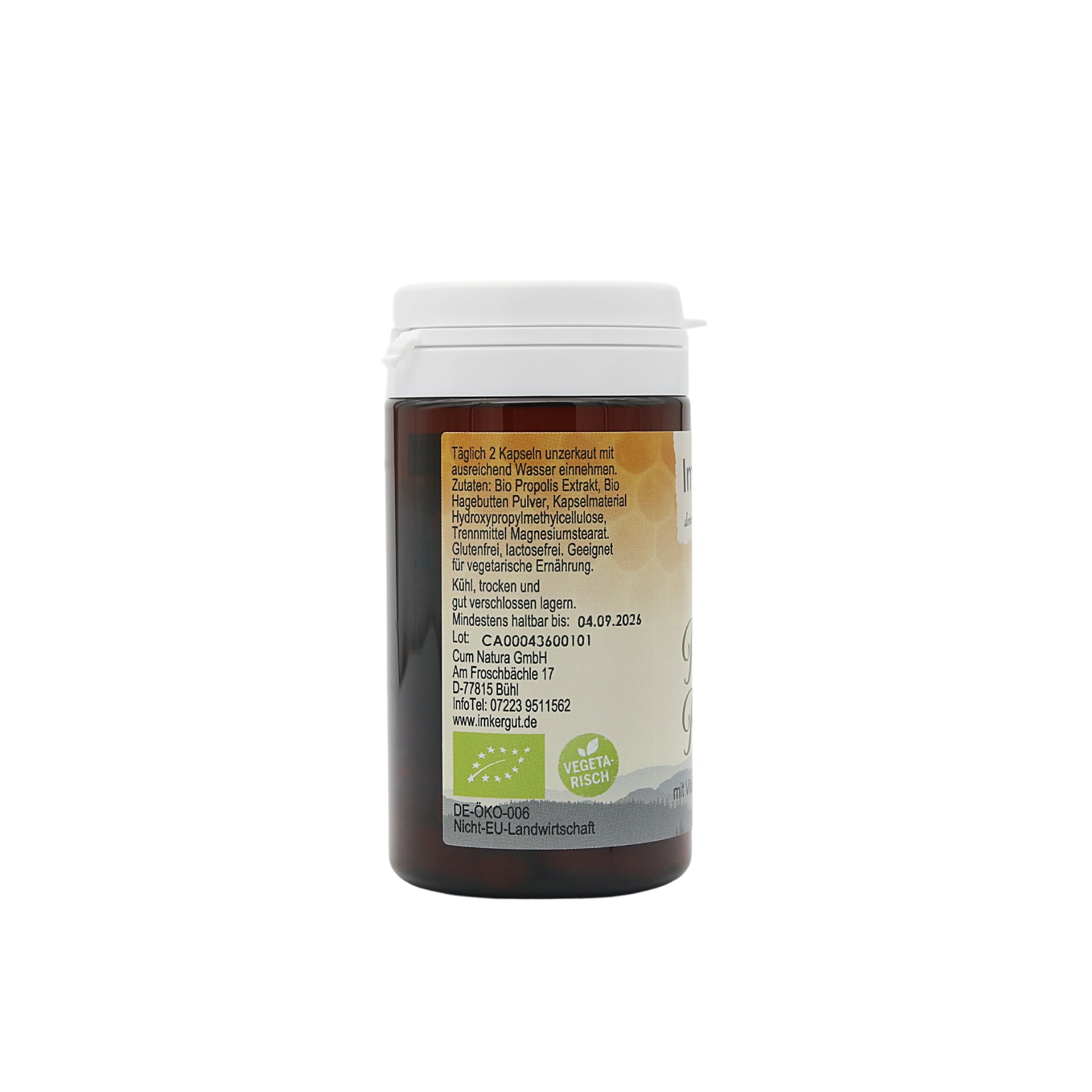 Bio Propolis Kapseln - Verzehrempfehlung und Zutaten 