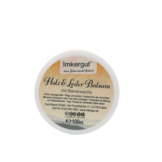 Holz- u. Leder Balsam mit Bienenwachs in einer 100ml-Dose