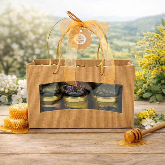 Hochwertiges regionales Präsent aus Baden: Das Honig-Geschenkset als stilvolle Geschenkidee für Geburtstage, Firmenkunden oder als Dankeschön.